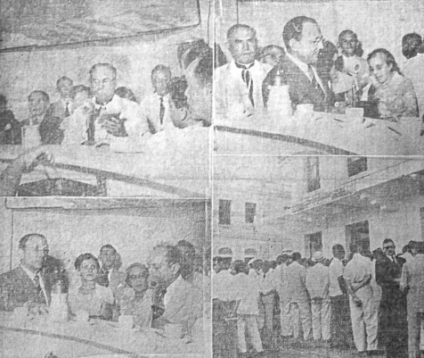 Foto da inauguração do Café São Luiz em 1953
