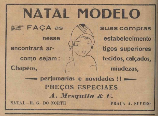 Anúncios natalenses nos anos 20 para mulheres