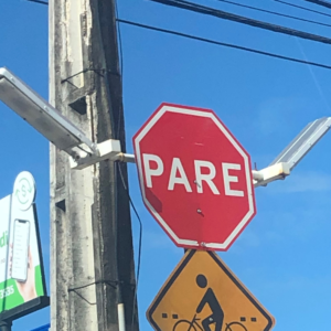 Placa de Pare Chifre Natal