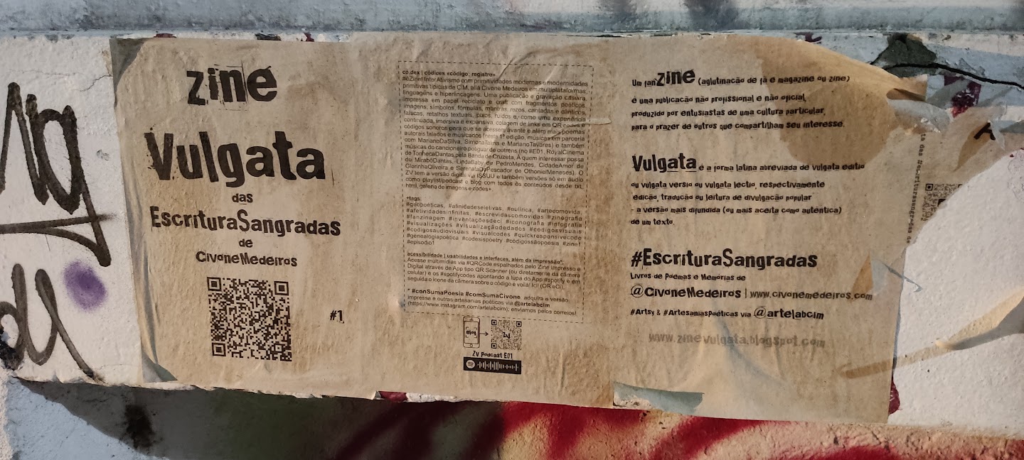 Civone Medeiros publica fanzine em paredes das ruas do centro