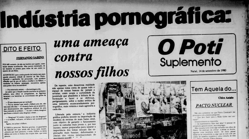 “O Poti” se desesperou com aumento de venda de revista de mulher pelada em 1980